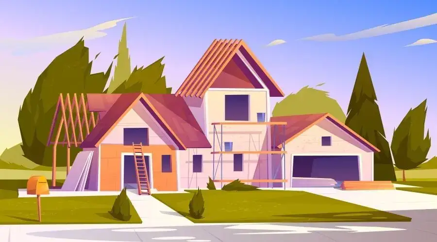 Illustration of roofing project